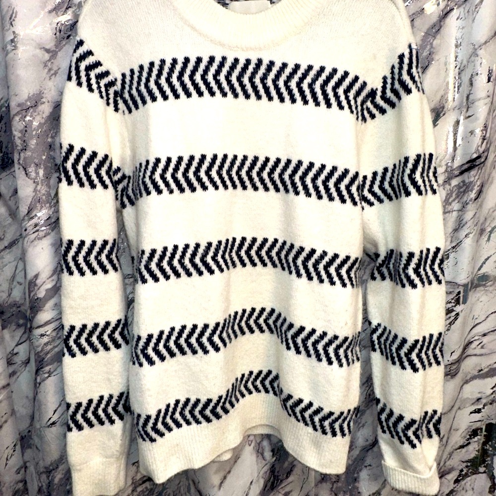 Casual Friday CFKARL STRIPED KNIT Crew Neck collar Preppy Light Academia…